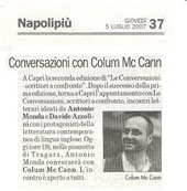 Conversazioni con Colum McCann