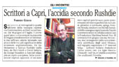 Scrittori a Capri, l'accidia secondo Rushdie
