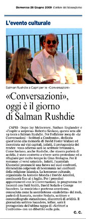"Conversazioni" oggi è il giorno di Salman Rushdie