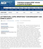 Capri, ripartono "Le Conversazioni! con Shine e Leavitt